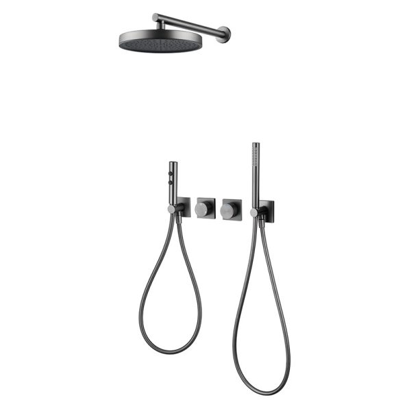 Weihao Multi-Functions Bathroom Shower Set Wall Mounted Rainfall Bathroom Shower System Pressure Balancing Shower Mixer Valve