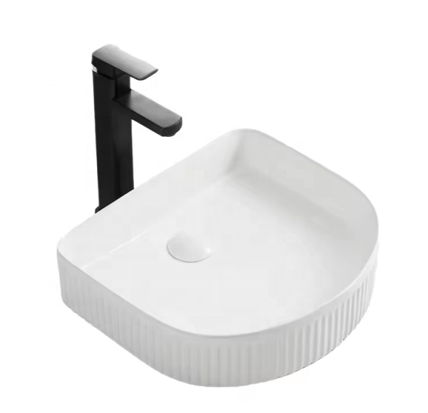 White Ceramic Above-Counter Basin High Quality Modern Porcelain Washbasin Vanity