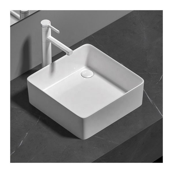 White Ceramic Kitchen Bathroom Washing Sink Luxury Countertop Mounted Toilet Hand Wash Basins
