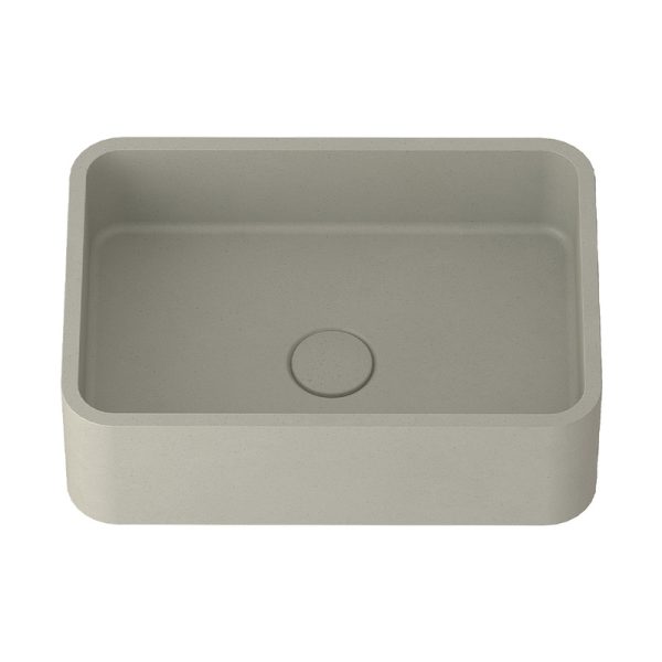 Wholesale Above Counter Bathroom Concrete Basin Rectangular Concrete Bathroom Basin Countertop