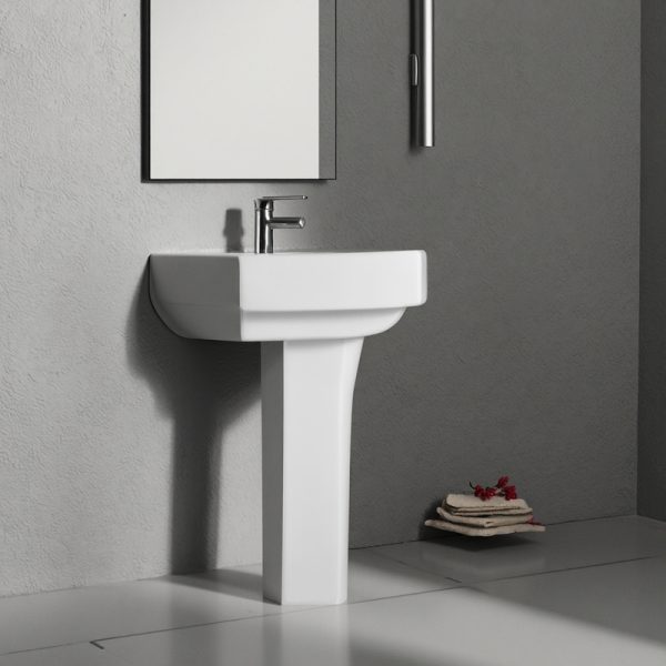 Wholesale Cheap Sanitary Ware Suite WC Ceramic Pedestal Basin and Two Piece Toilets Combination for Bathroom for Washrooms