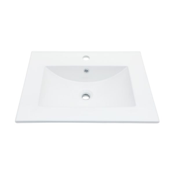 Wholesale Factory Drop in Thin Edge Cabinet Vanities Top Ceramic Bathroom Vanity Sink