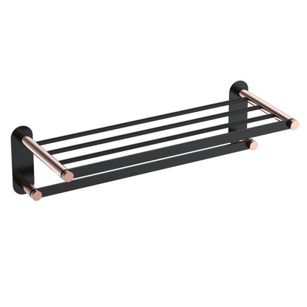 Wholesale Factory Price Matte Black Towel Rack Bathroom Accessory Towel Holder Towel Bar for Hotel