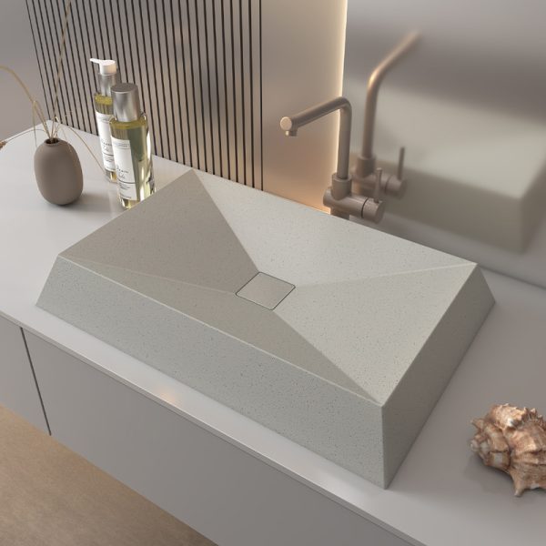 Wholesale Bathroom Concrete Sink Restaurant Modern Style Countertop Cement Basin