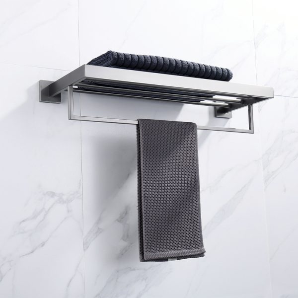 Wholesale Hotel 5 Pieces Modern Towel Holder Bathroom Storage Towel Shelf Towel Rack Set