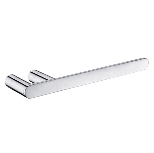 Wholesale Hotel Bathroom Accessories 304 Stainless Steel Wall Mounted Round Single Towel Bar Towel Hook Towel Rack