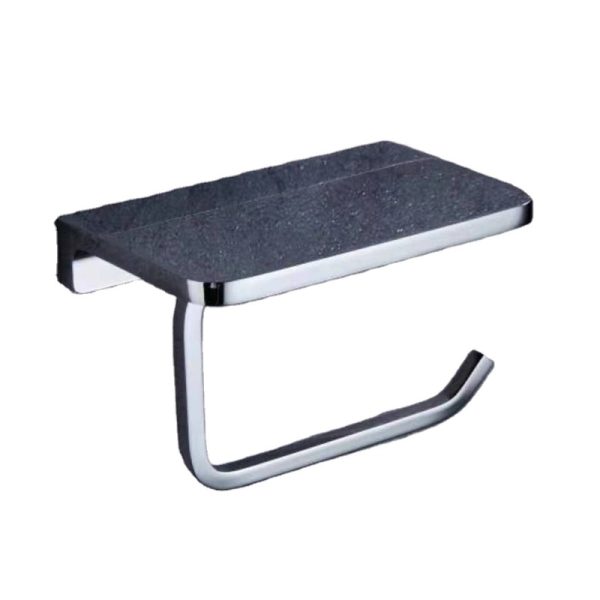 Wholesale Modern Bathroom Paper Towel Holder Zinc Alloy Hotel Bathroom Toilet Roll Holder With Shelf