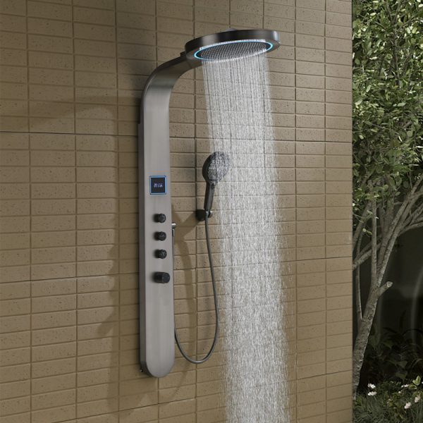 Wholesale New Product Multifunctional Wall Mount LED Shower System Thermostatic Shower Set