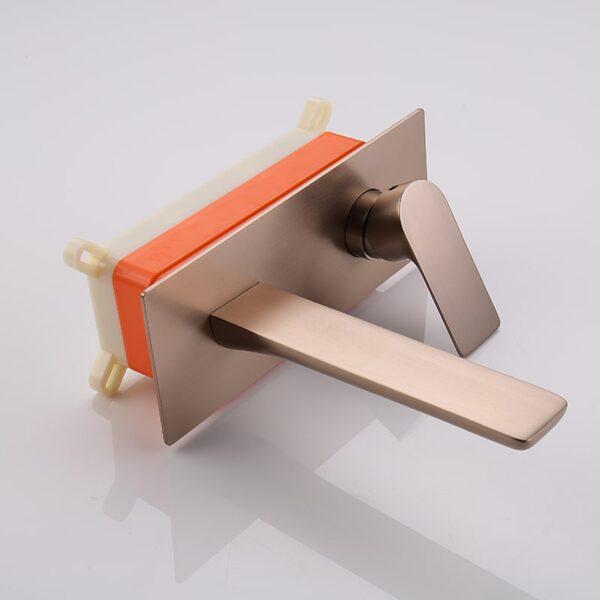 Wholesale Gun Gray Wash Basin Faucet Wall Mounted Single Handle Bathroom Sink Faucets - Image 10