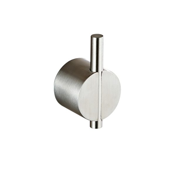 Wholesale Stainless Steel 304 Wall Mount Metal Bath Double Robe Hooks Bag Hanger Round Bathroom Towel Hook