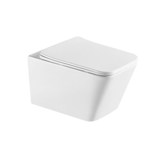 ⁦Europe style round design water saving and UF seat cover Wall mounted toilet⁩ - الصورة ⁦5⁩