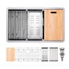 Workstation Kitchen Sink Undermount Stainless Steel Single