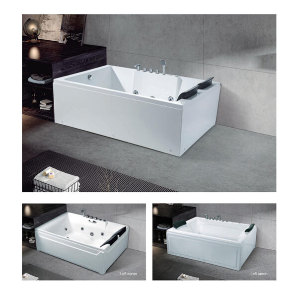Factory Selling Luxury Freestanding Whirlpool Bath Tub Bubble Soaking 1 Person Hot Tub Custom Massage Bathtub