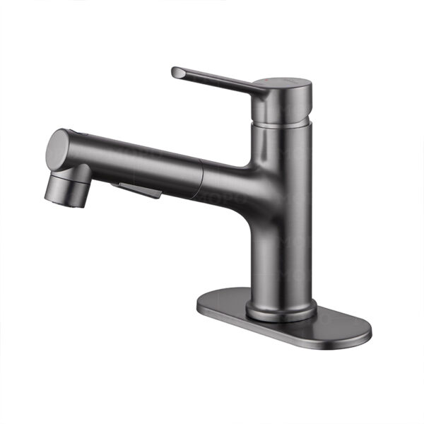 MOPO Wholesale Bathroom Faucet with Pull-Out Spray, with Draw Out Nozzle, Three Water Flow Patterns, Brass Bathroom Sink Faucet, Modern Bathroom Faucet – Image 11