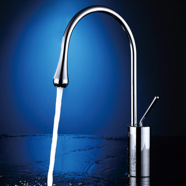 Deck Mount Hot Cold Water Basin Mixer Taps Polished Chrome Lavatory Sink bathroom tap