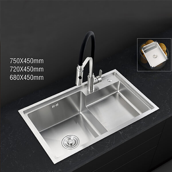 commercial new design stainless steel double bowl small kitchen sink 1