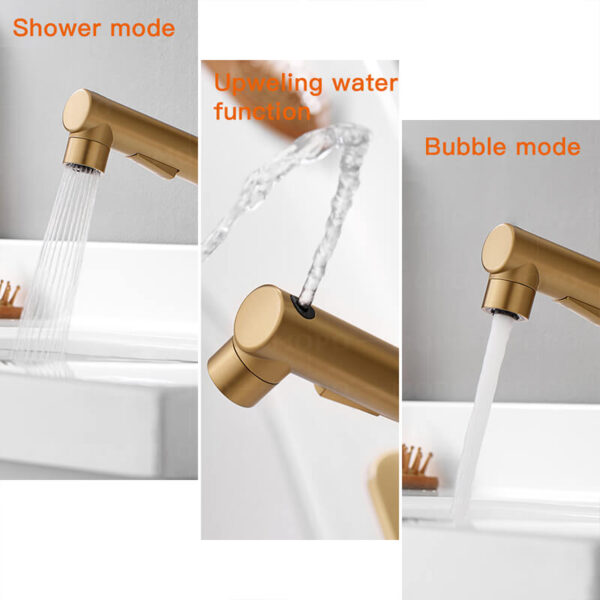 The brushed nickel single handle bathroom faucet with standard connectors, you can easily connect our hoses with your stop valves.