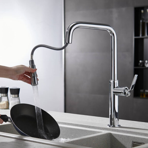 Single Handle Pull Down Kitchen Faucet